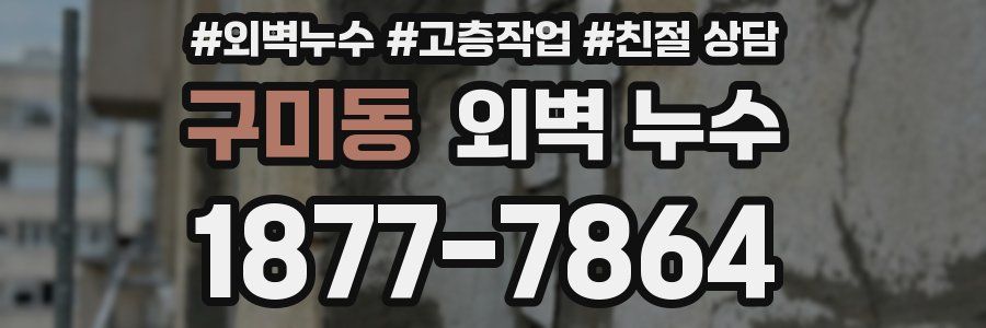 구미동 외벽 누수