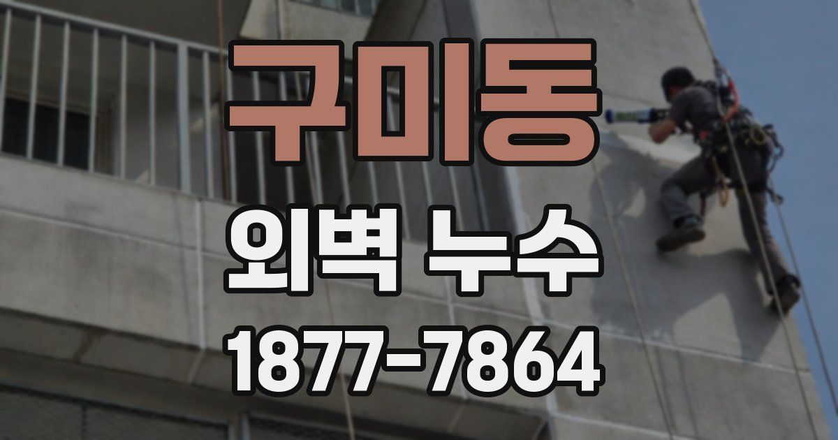 구미동 외벽 누수