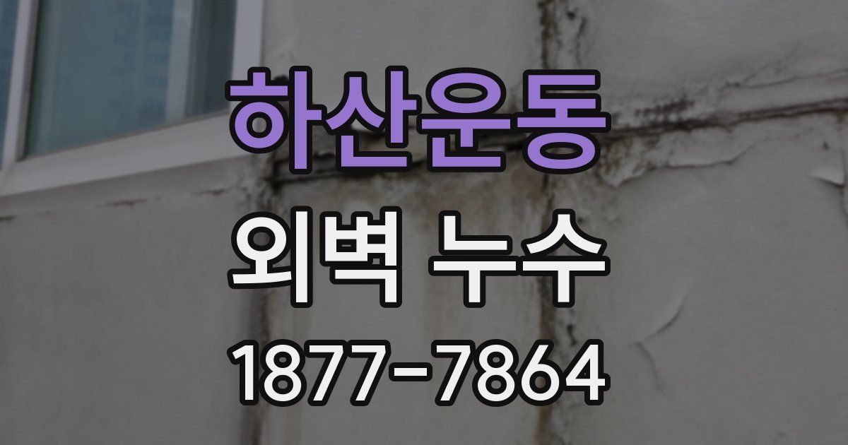 하산운동 외벽 누수