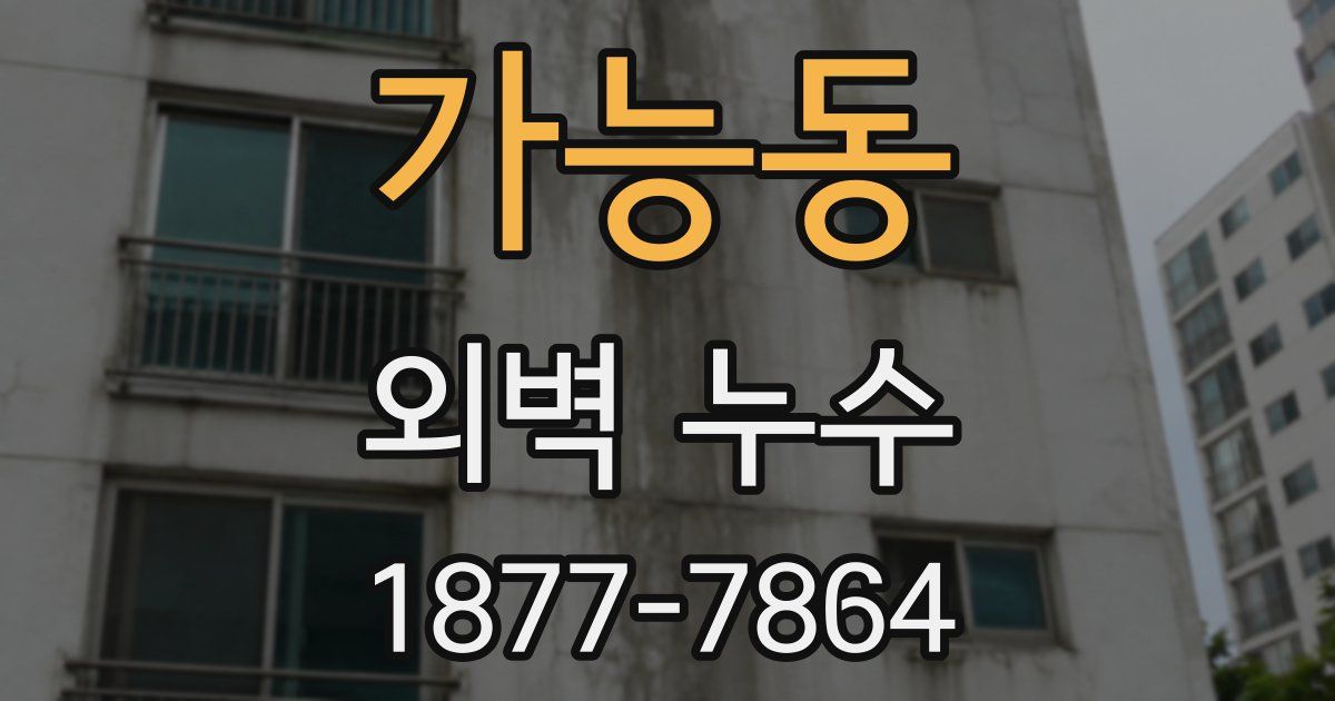 가능동 외벽 누수