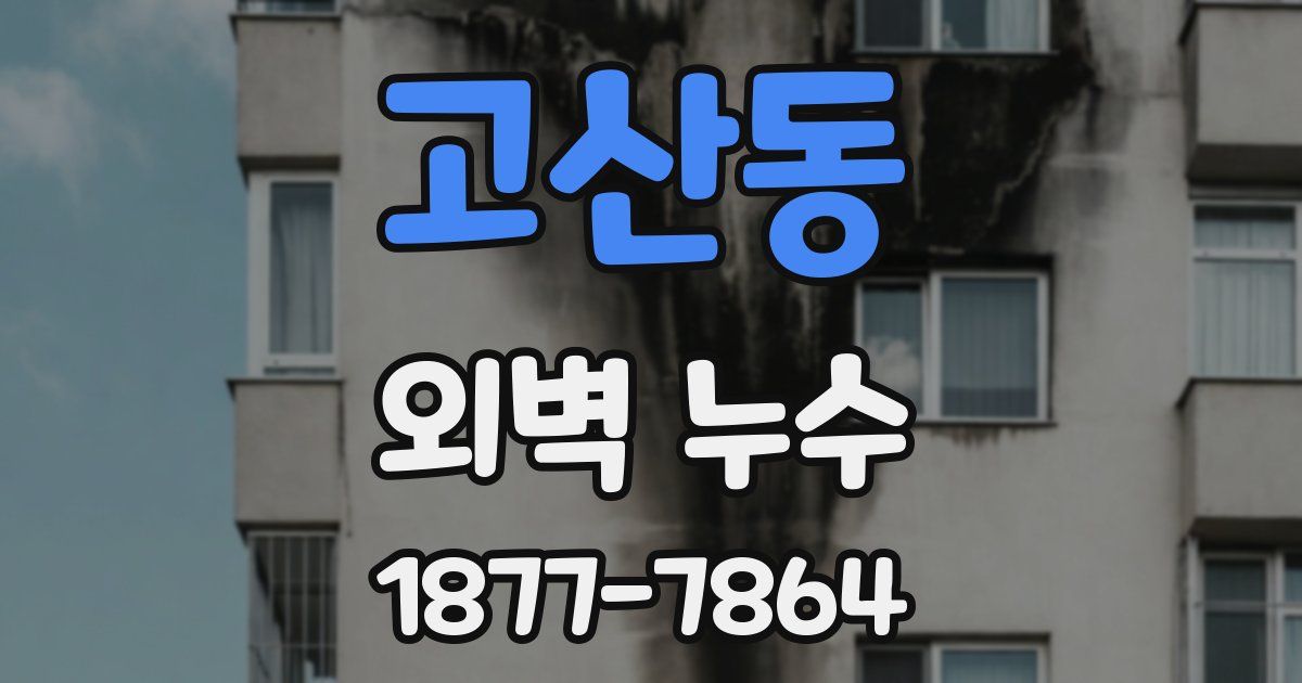 고산동 외벽 누수