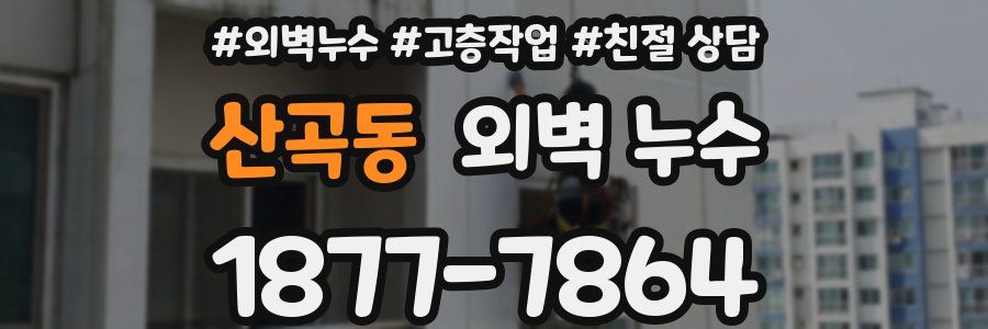 산곡동 외벽 누수
