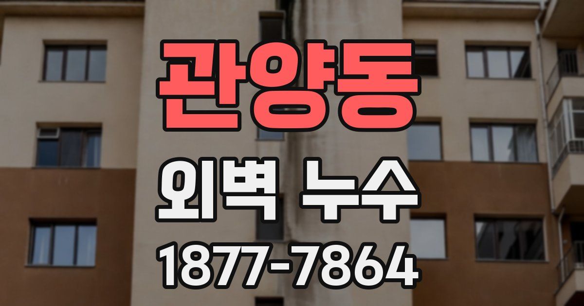 관양동 외벽 누수