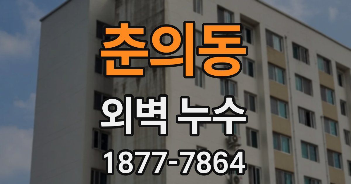 춘의동 외벽 누수