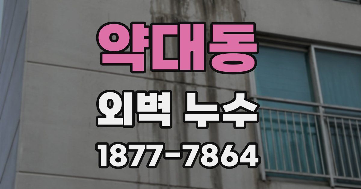 약대동 외벽 누수