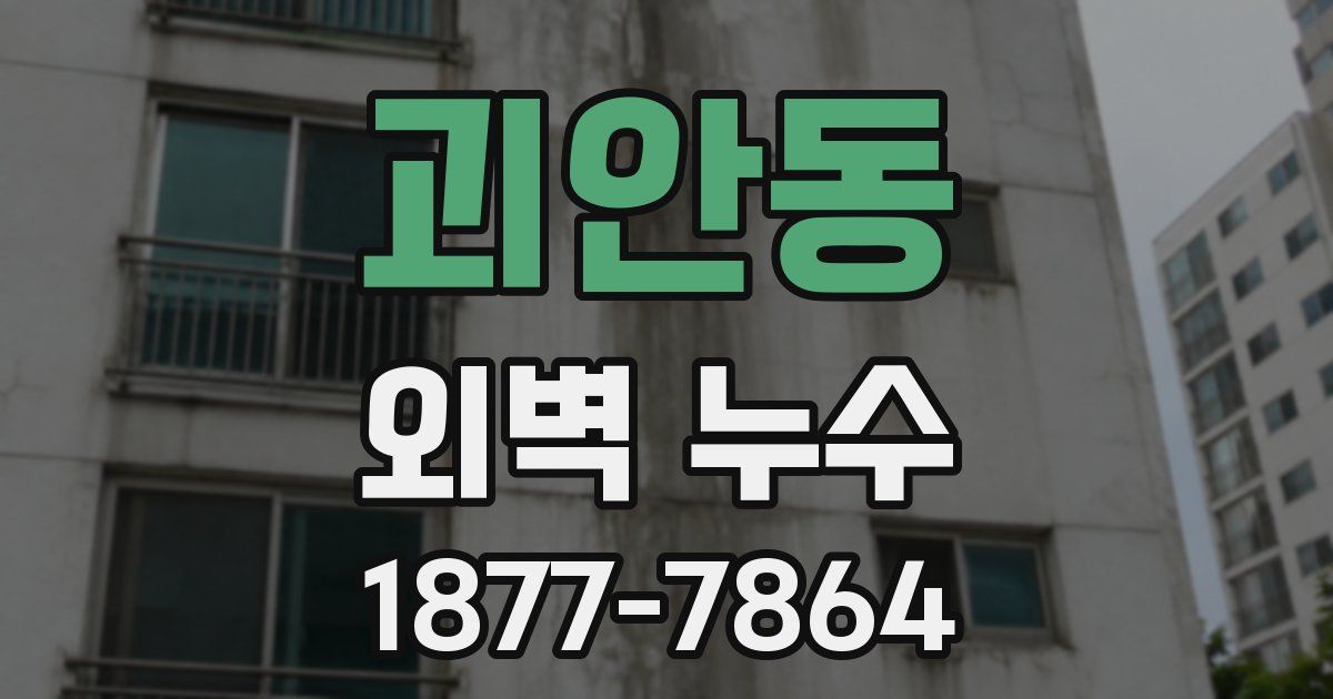 괴안동 외벽 누수