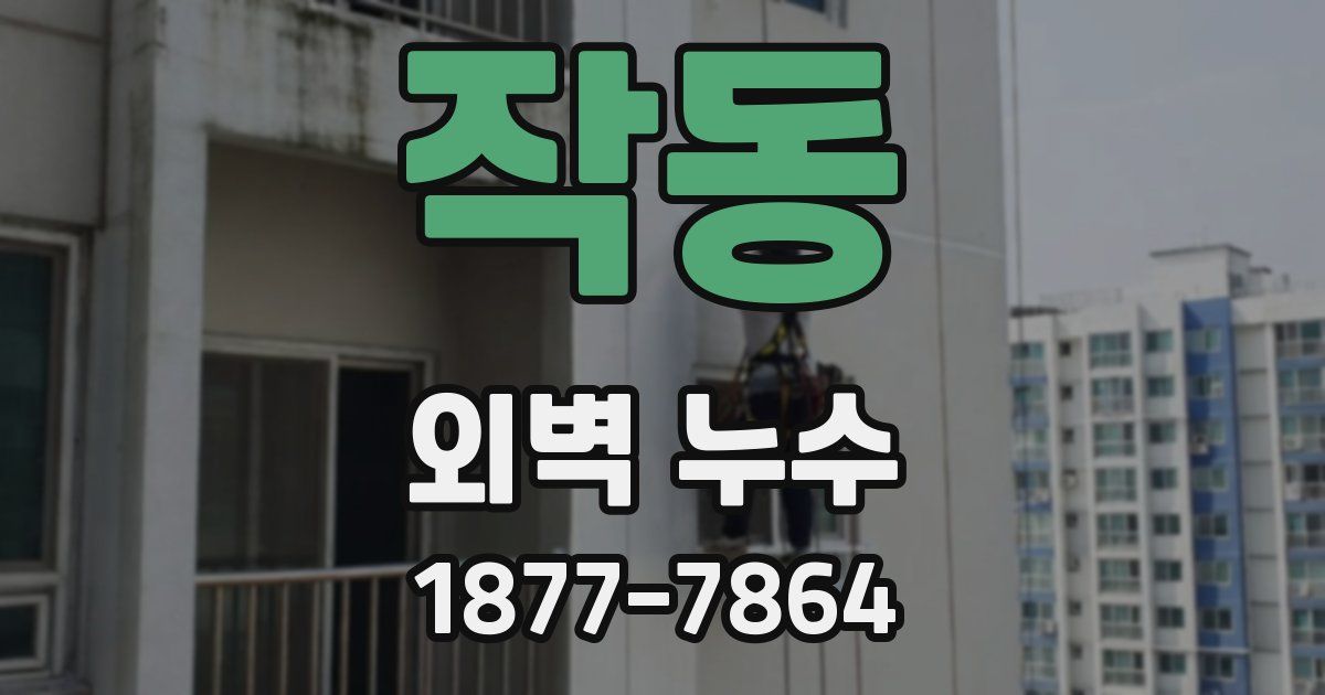 작동 외벽 누수