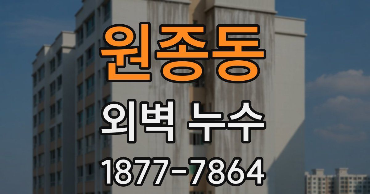 원종동 외벽 누수