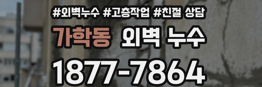 가학동 외벽 누수