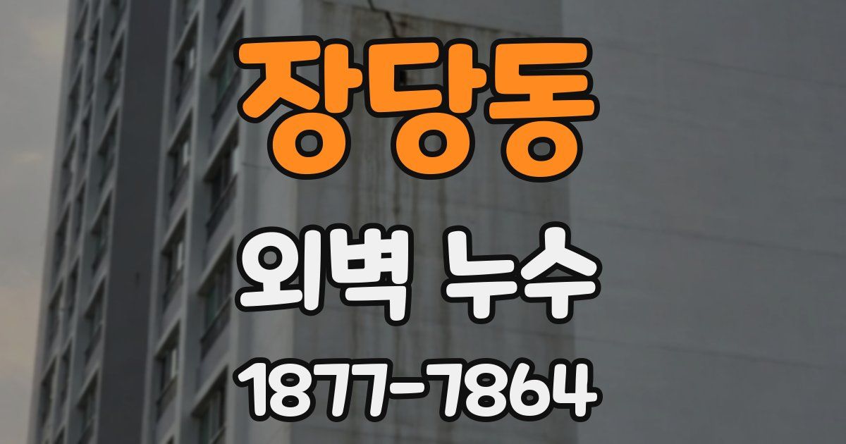 장당동 외벽 누수