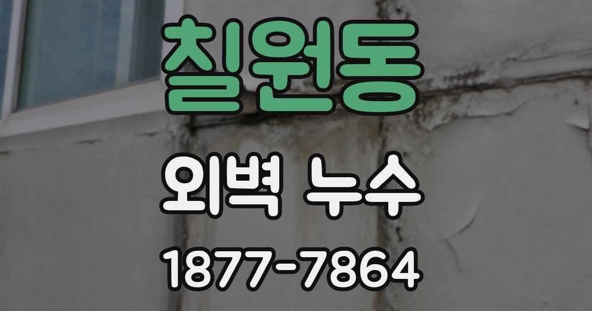칠원동 외벽 누수