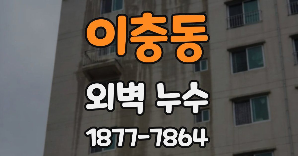이충동 외벽 누수