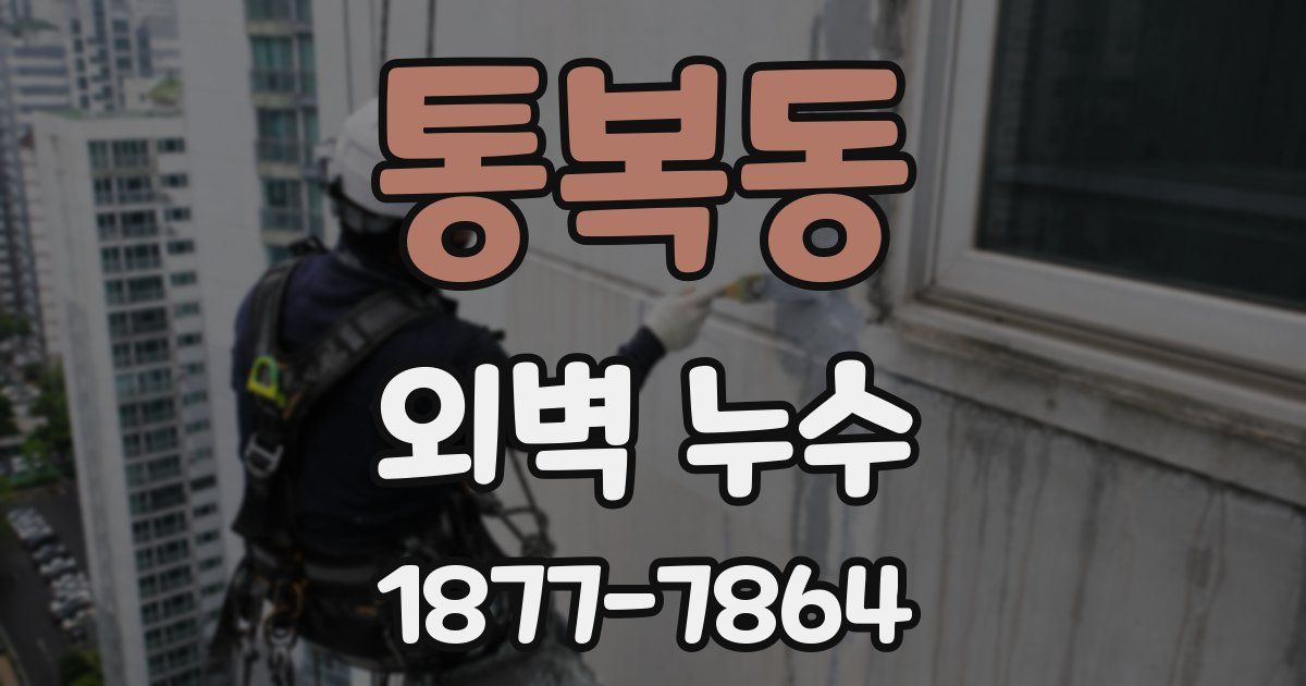 통복동 외벽 누수