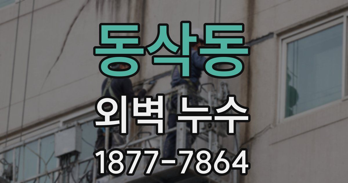 동삭동 외벽 누수