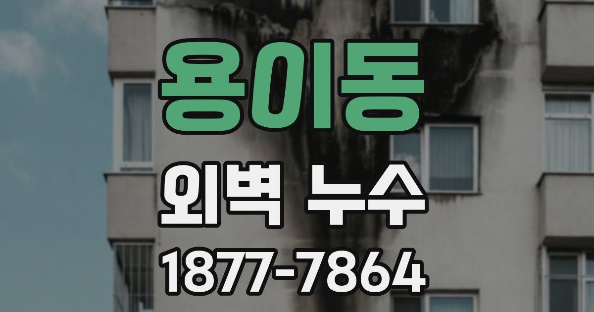 용이동 외벽 누수