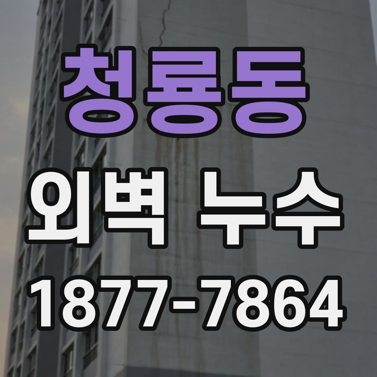 청룡동 외벽 누수