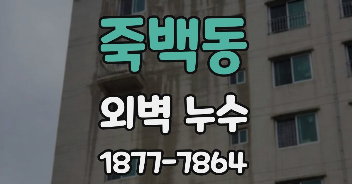 죽백동 외벽 누수