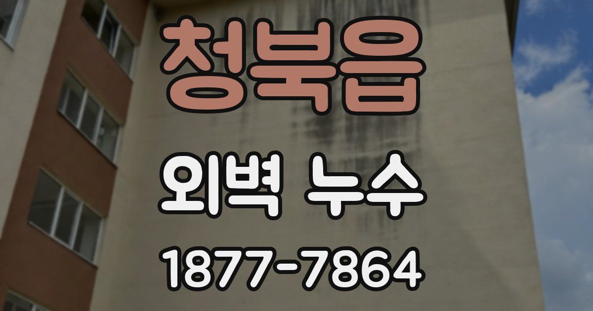 청북읍 외벽 누수
