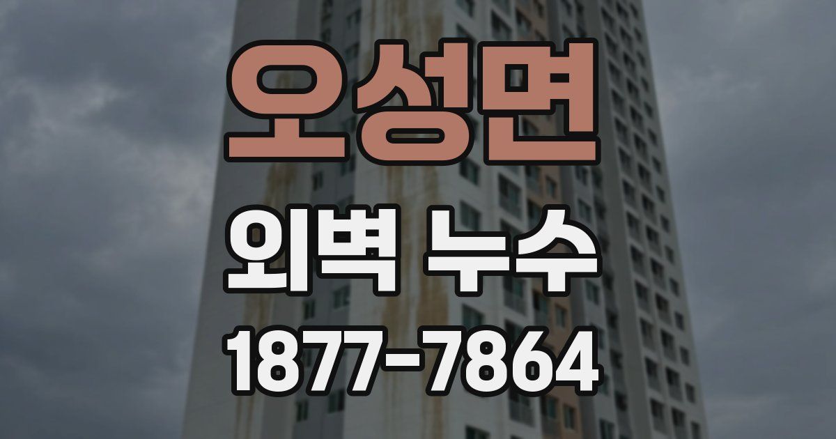 오성면 외벽 누수