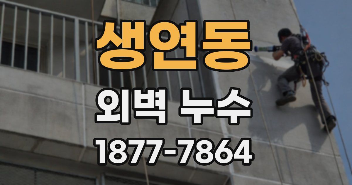 생연동 외벽 누수