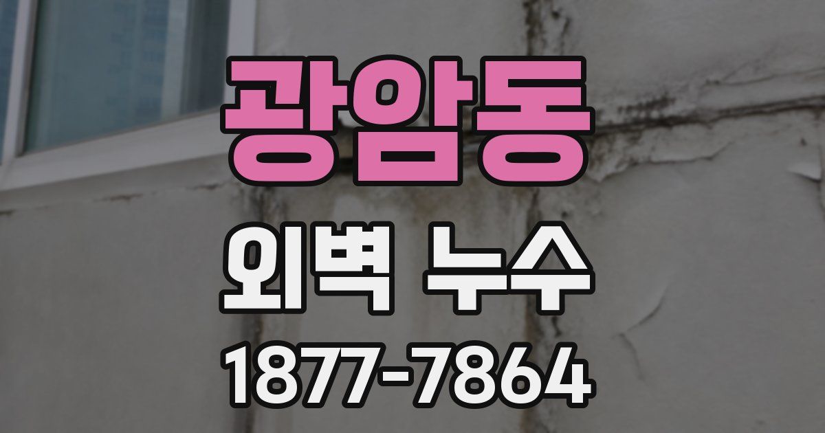 광암동 외벽 누수