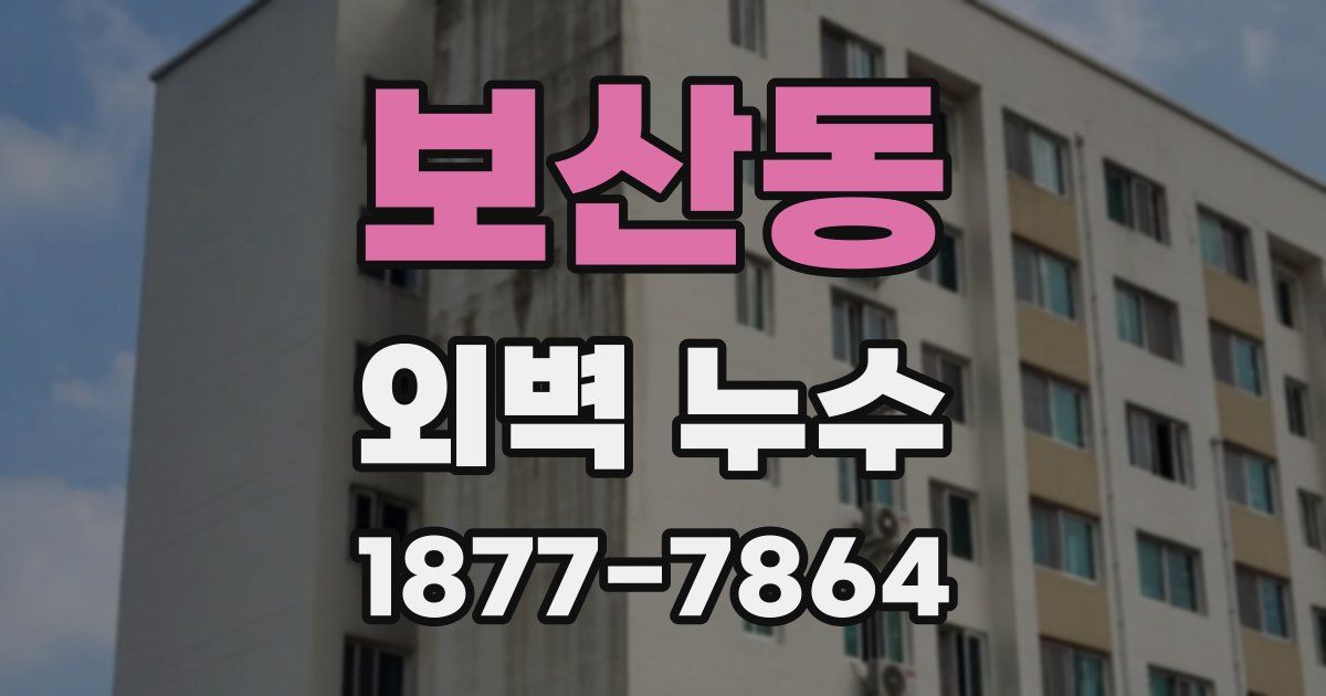 보산동 외벽 누수