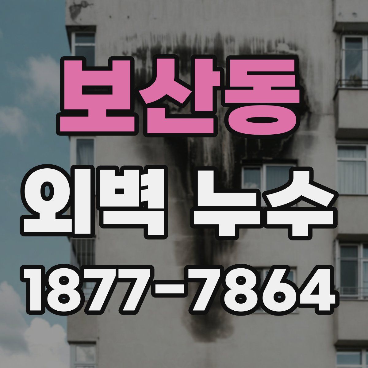 보산동 외벽 누수