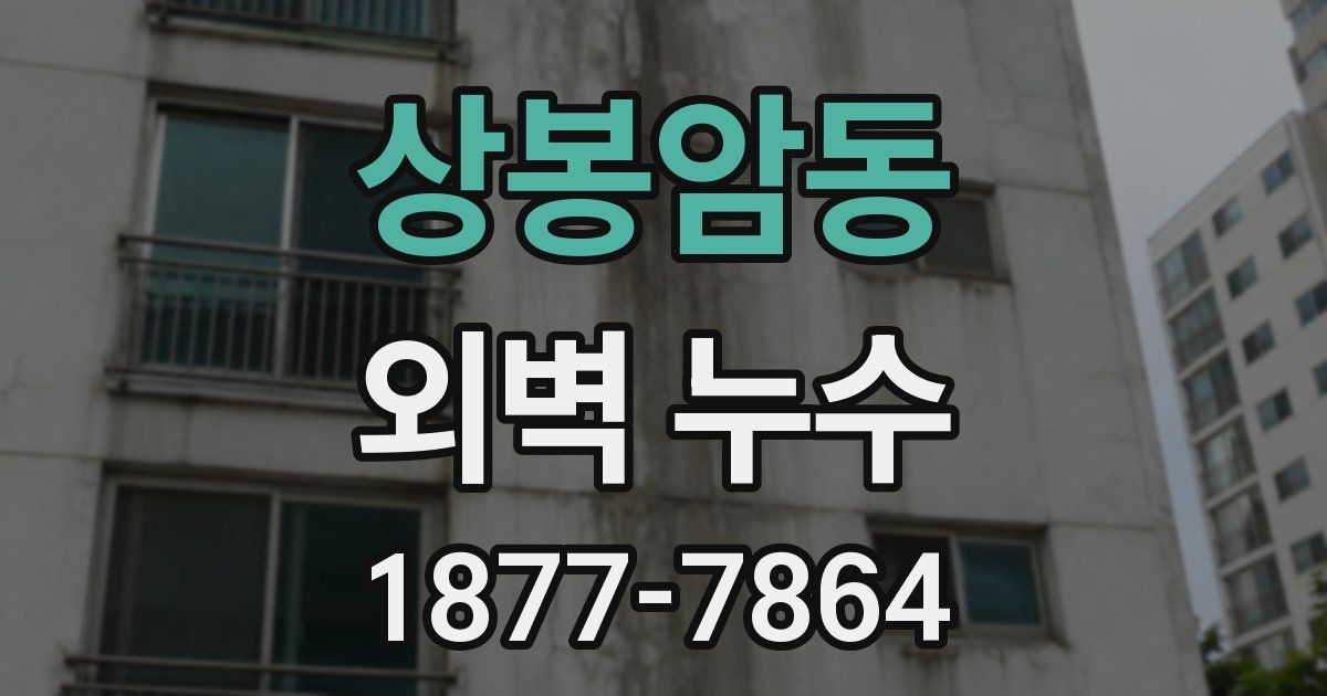 상봉암동 외벽 누수