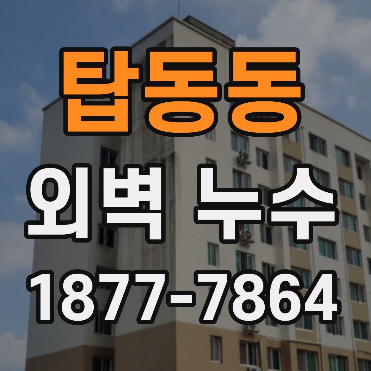 탑동동 외벽 누수 발생 전후 차이를 확인하는 방법