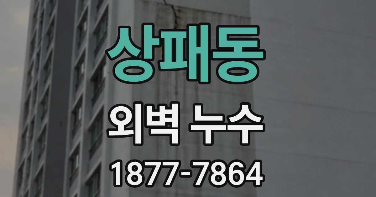 상패동 외벽 누수