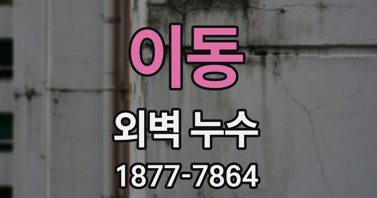 이동 외벽 누수