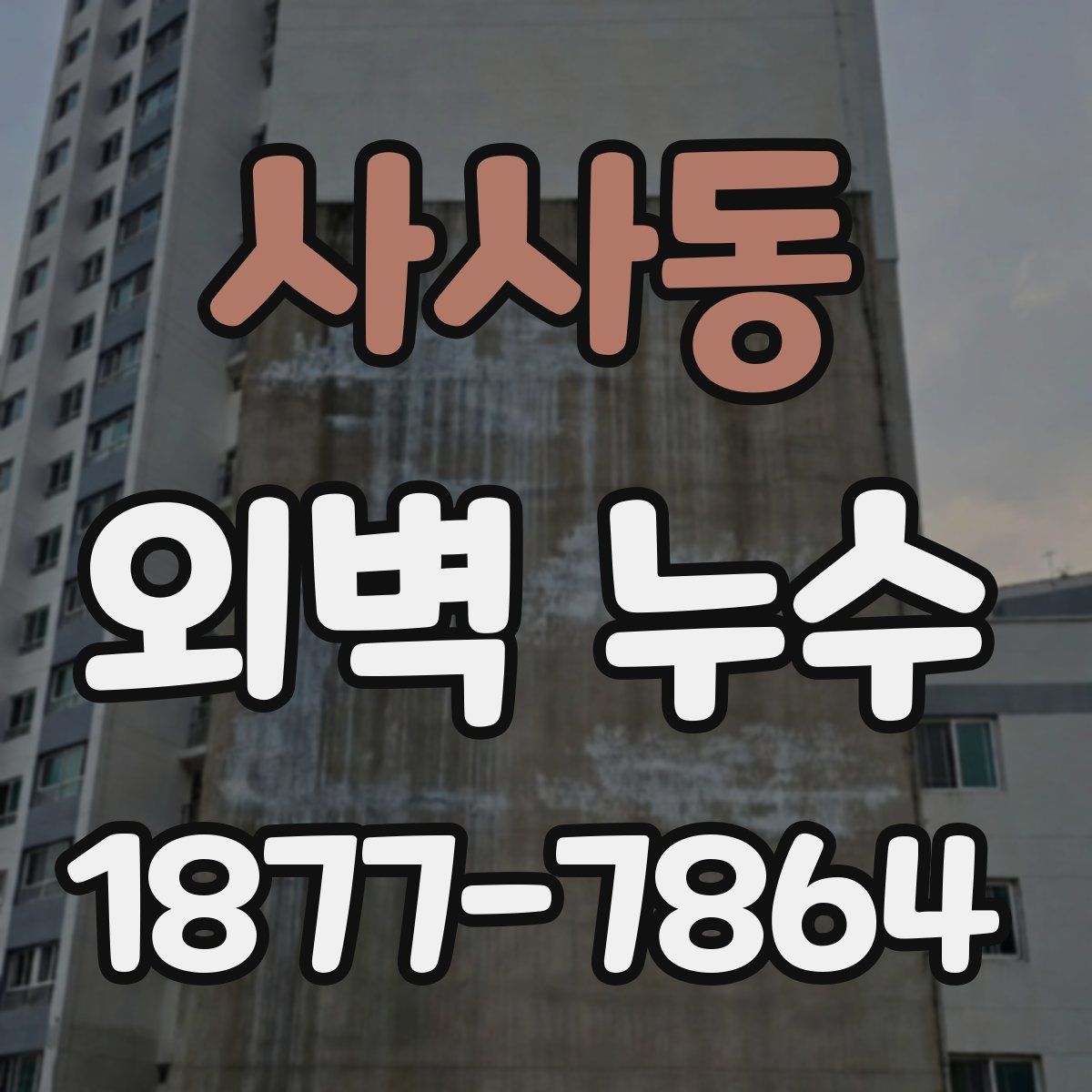 사사동 외벽 누수