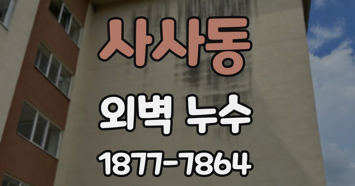 사사동 외벽 누수