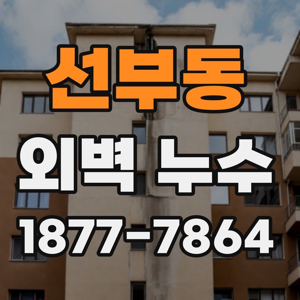 선부동 외벽 누수 점검을 맡길 때 주의할 점