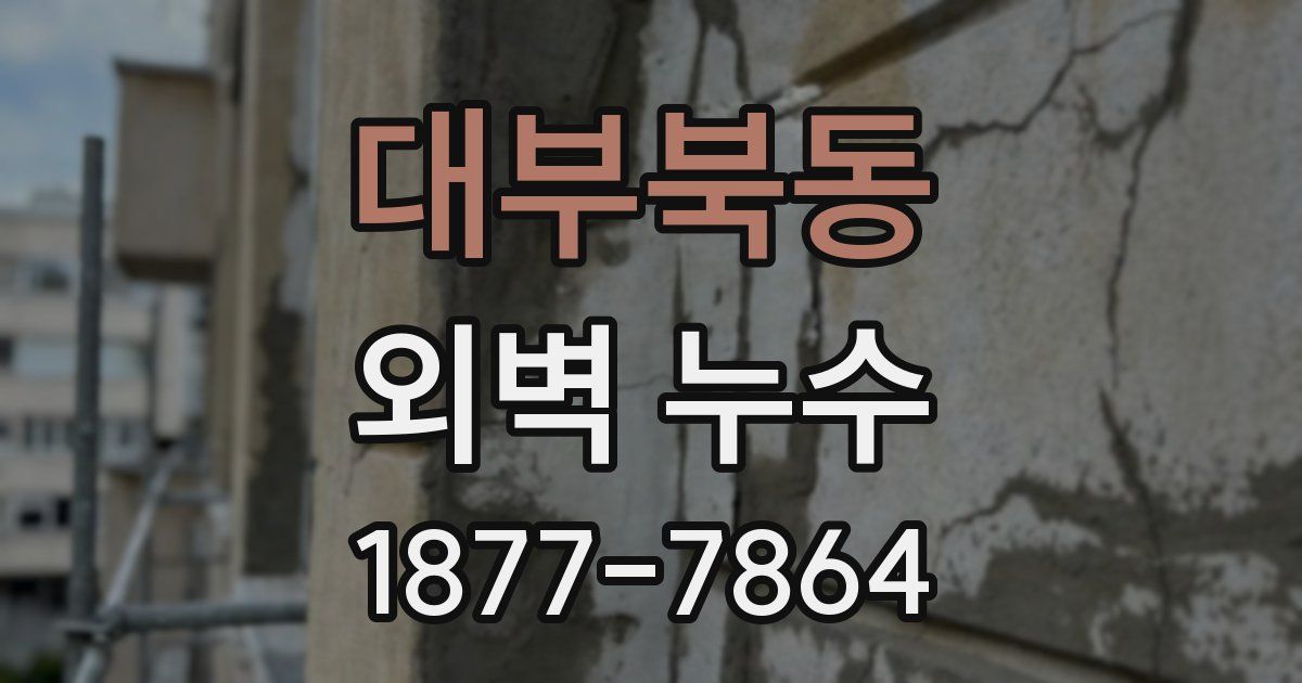대부북동 외벽 누수