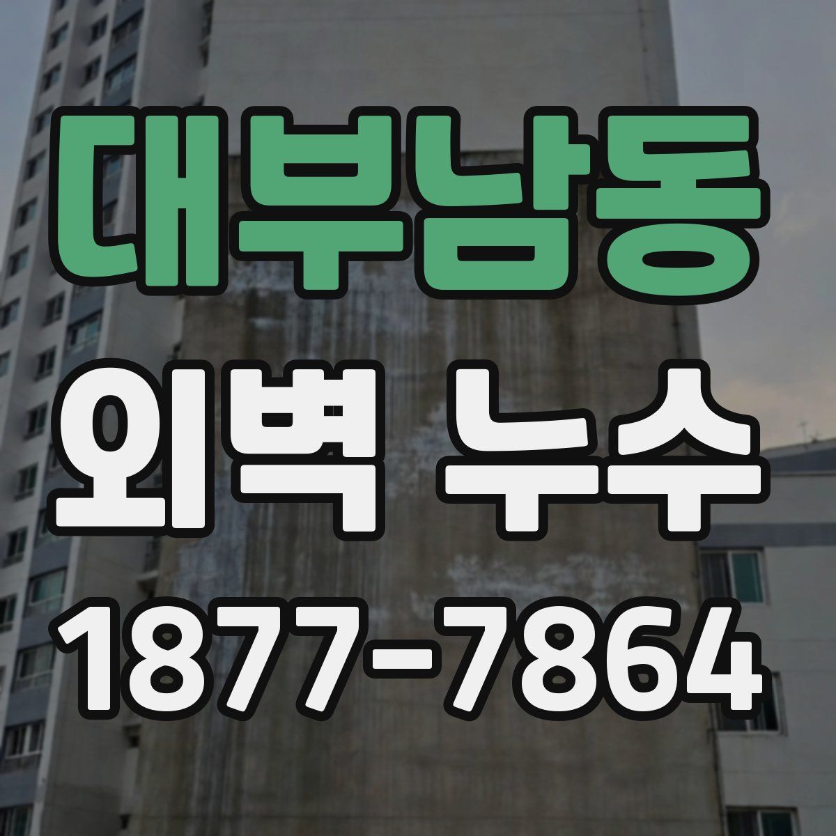 대부남동 외벽 누수