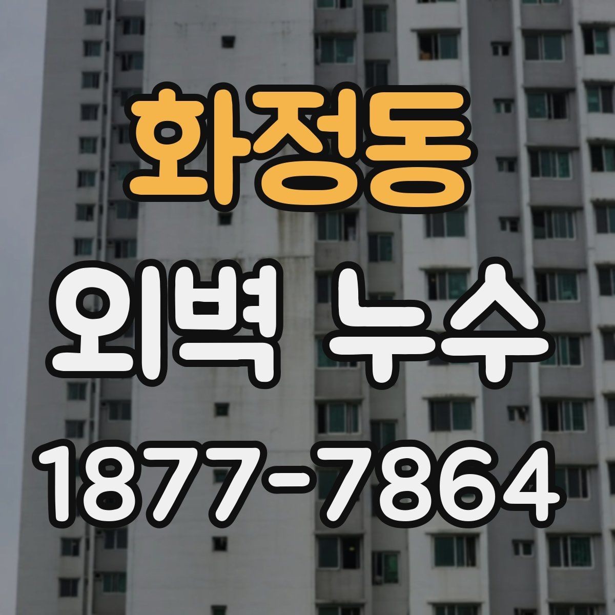 화정동 외벽 누수 발생 후 원인 추적이 어려운 이유