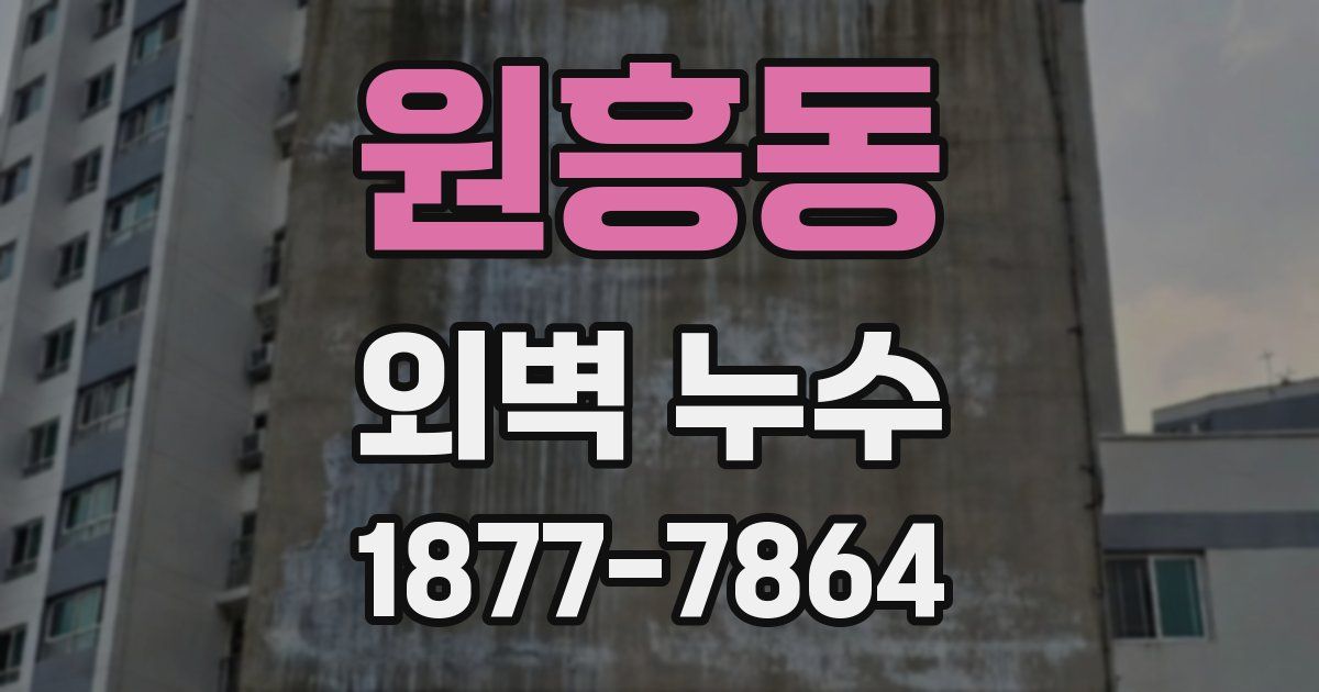 원흥동 외벽 누수