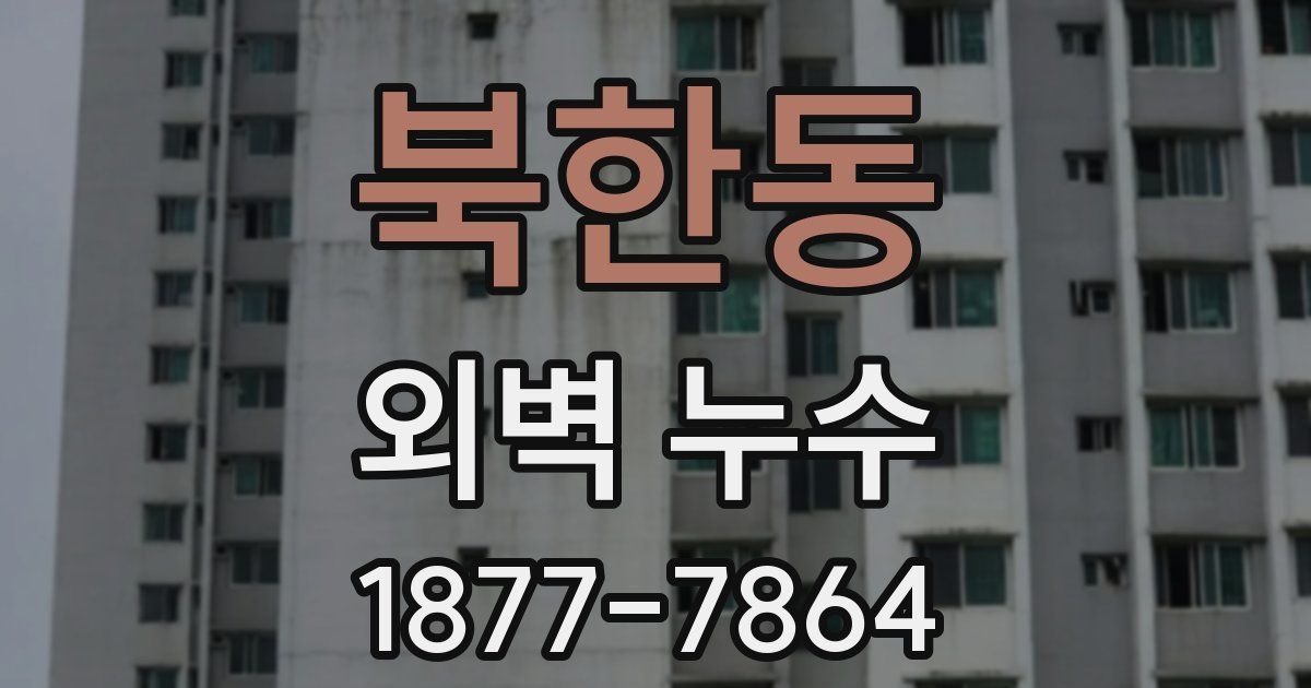 북한동 외벽 누수