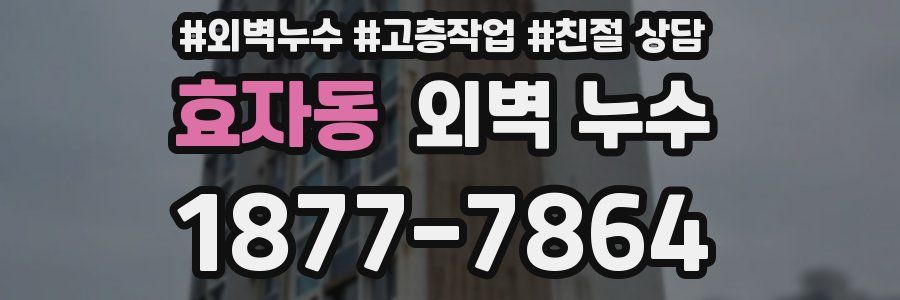 효자동 외벽 누수