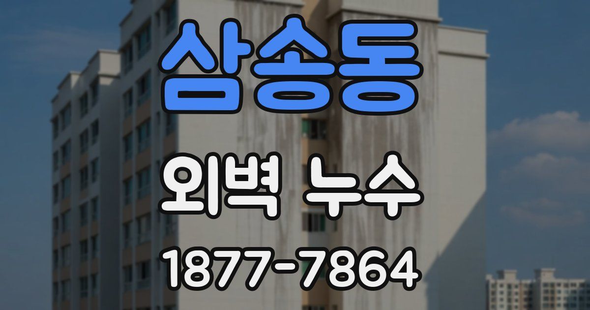 삼송동 외벽 누수