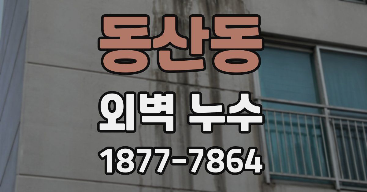 동산동 외벽 누수