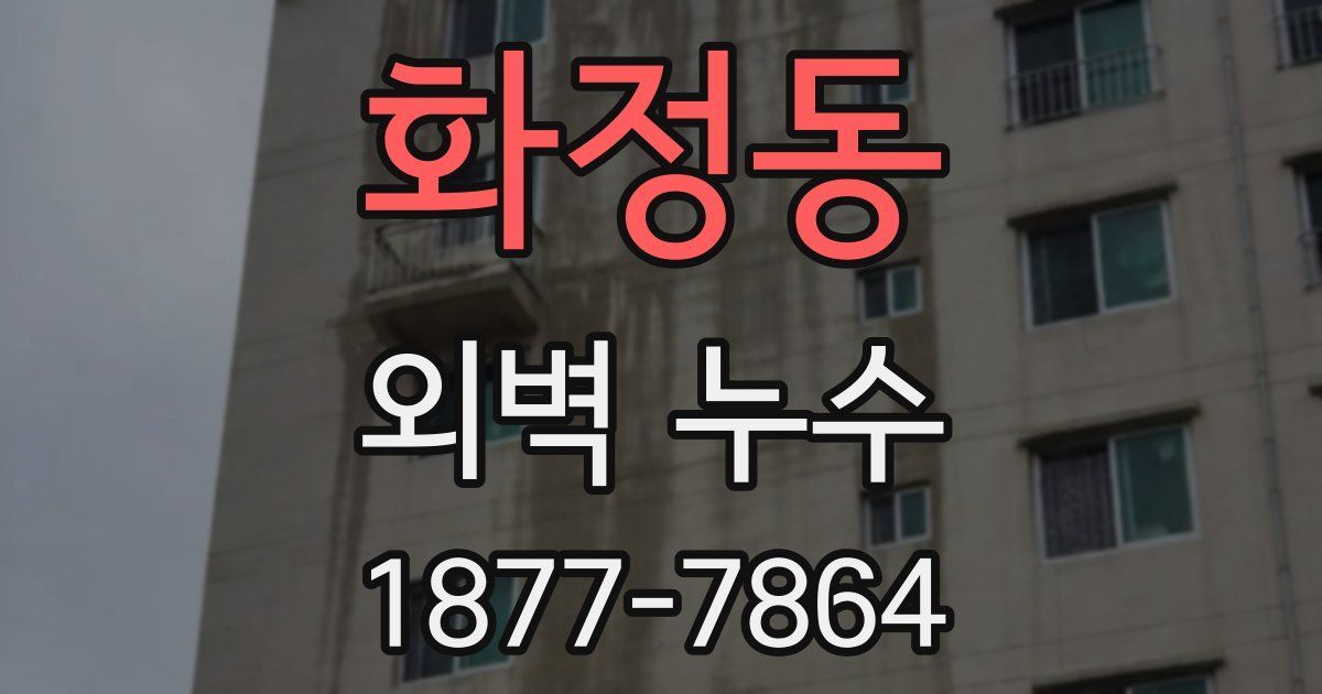 화정동 외벽 누수
