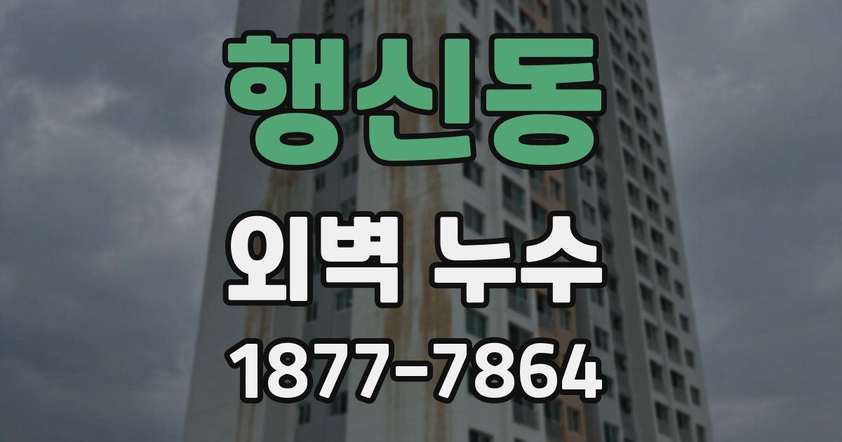 행신동 외벽 누수