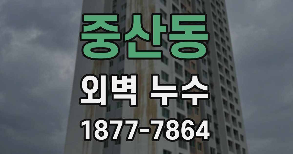 중산동 외벽 누수