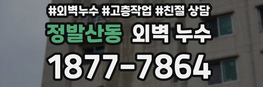 정발산동 외벽 누수