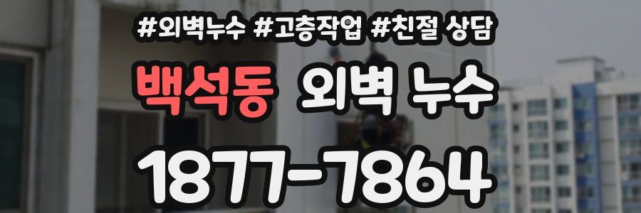 백석동 외벽 누수
