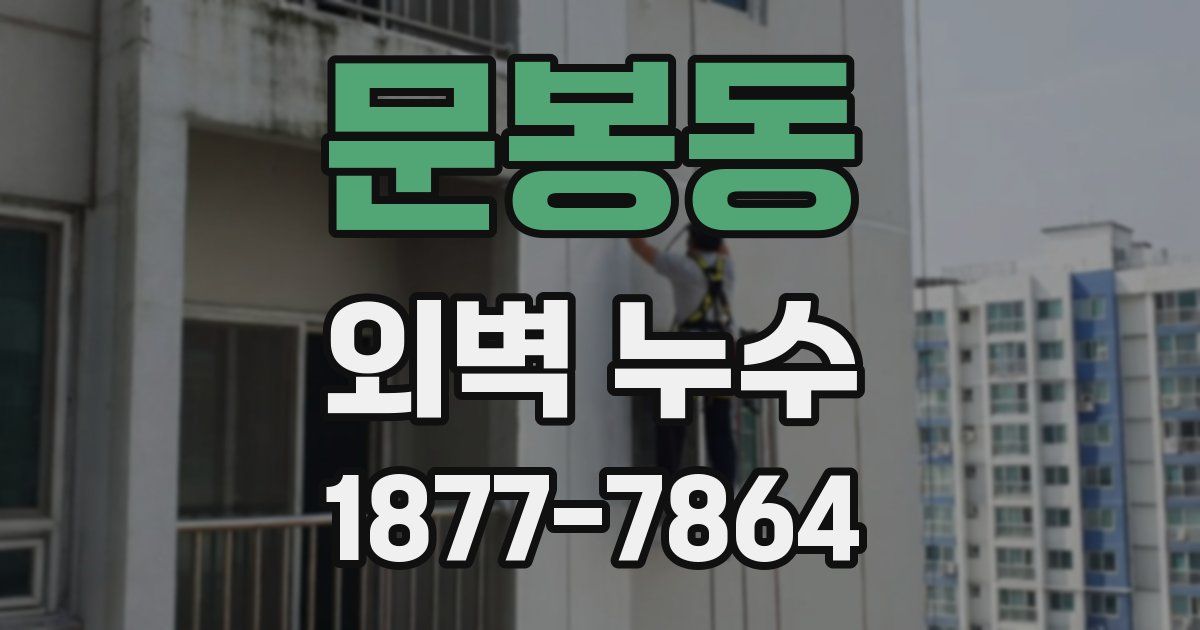 문봉동 외벽 누수