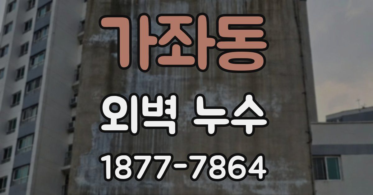 가좌동 외벽 누수