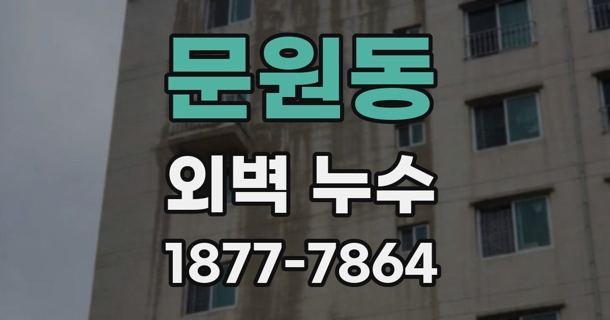 문원동 외벽 누수